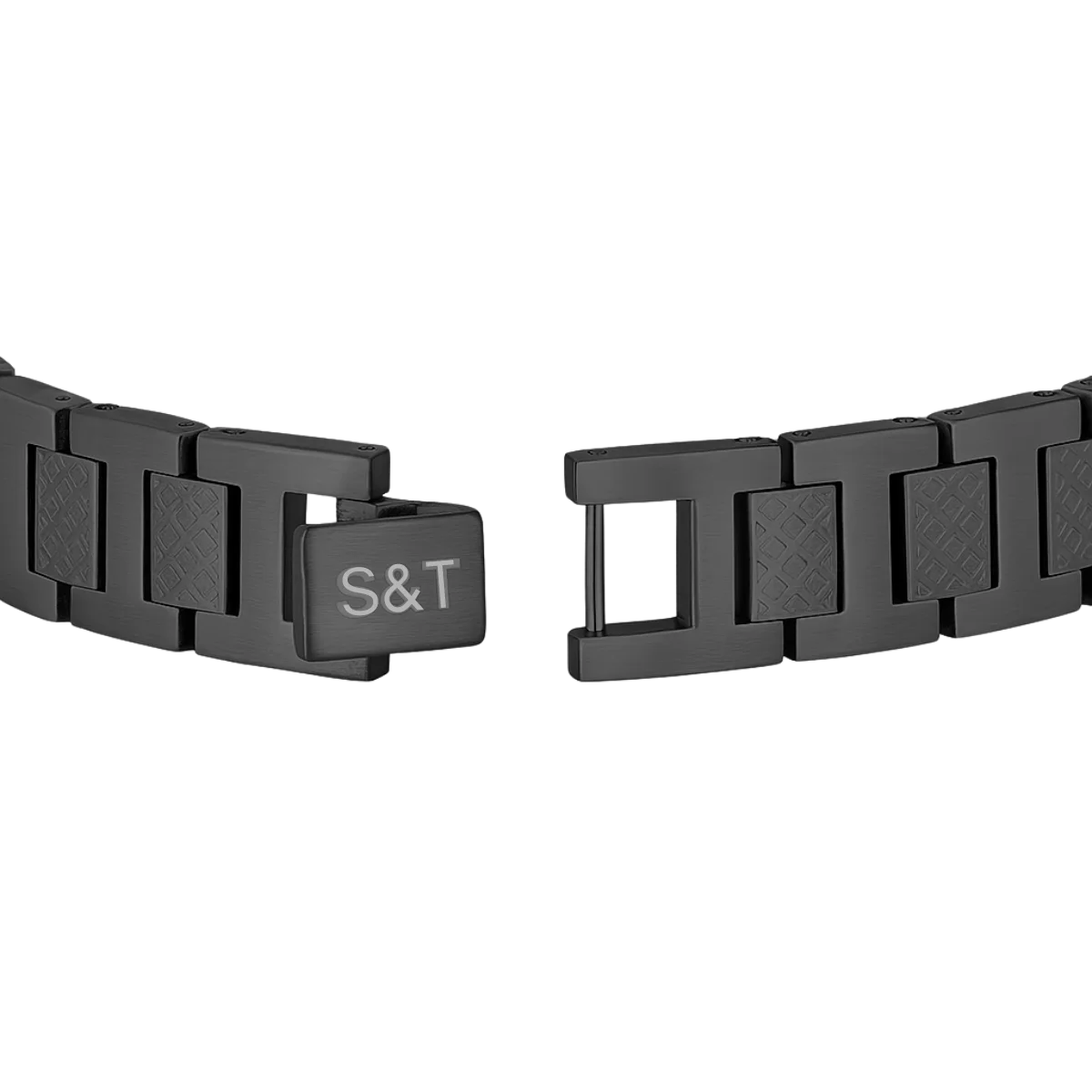 Herren Edelstahl Armband Schwarz