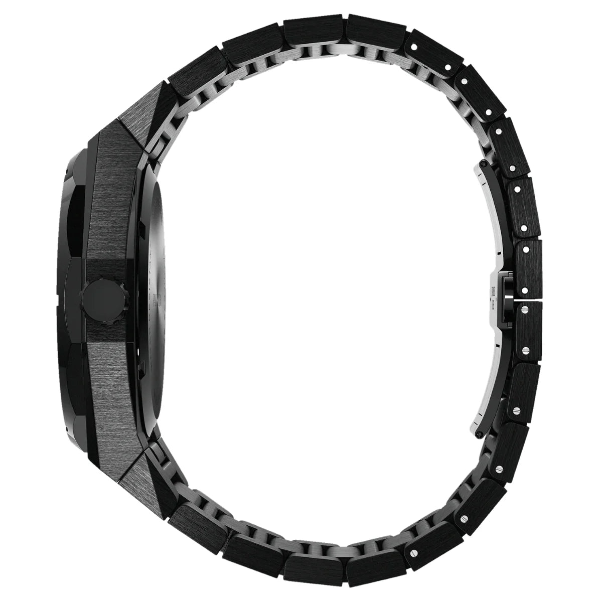 Herren Uhr mit Sternenhimmel-Zifferblatt Frosted Schwarz