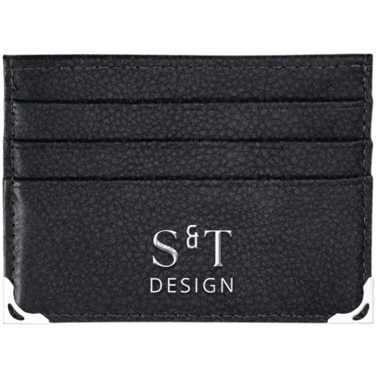Cardholder Leather Stainless Steel Corners - Slim Wallet Credit Card Case