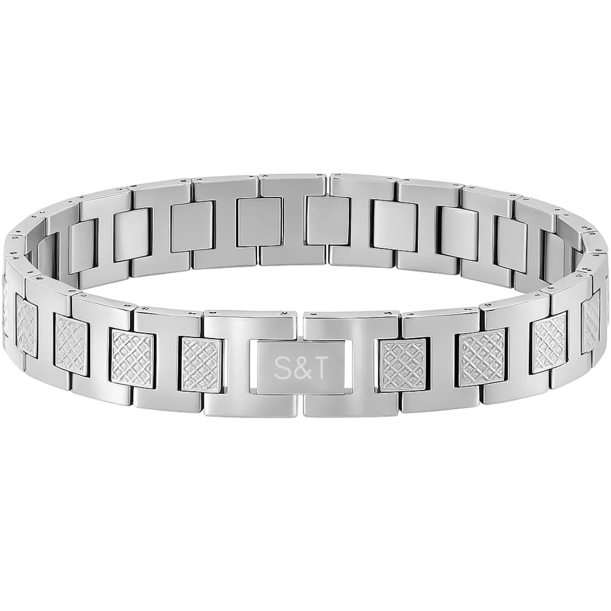 Herren Edelstahl Armband Silber