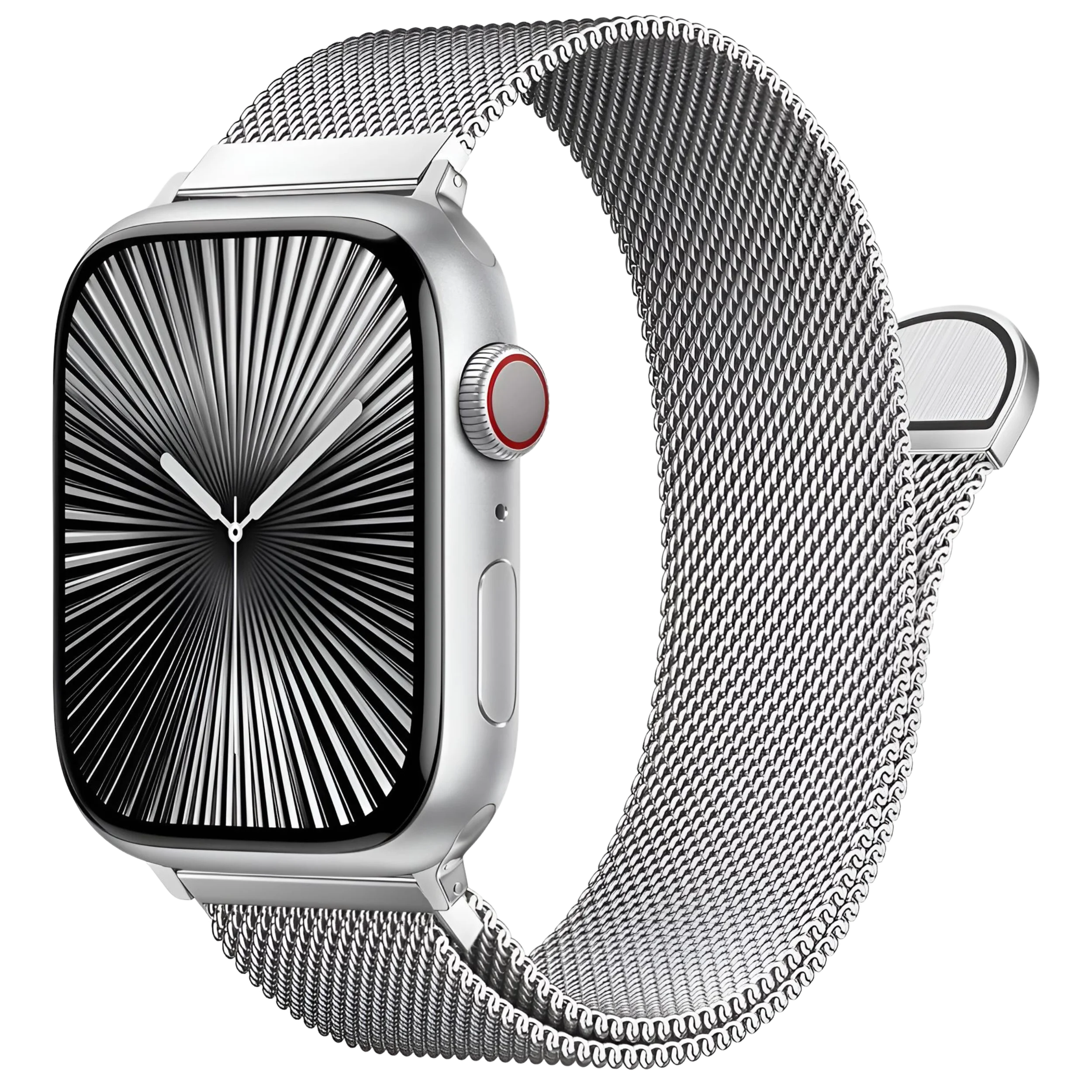 Mesh Armband für Apple Watch Silber #04