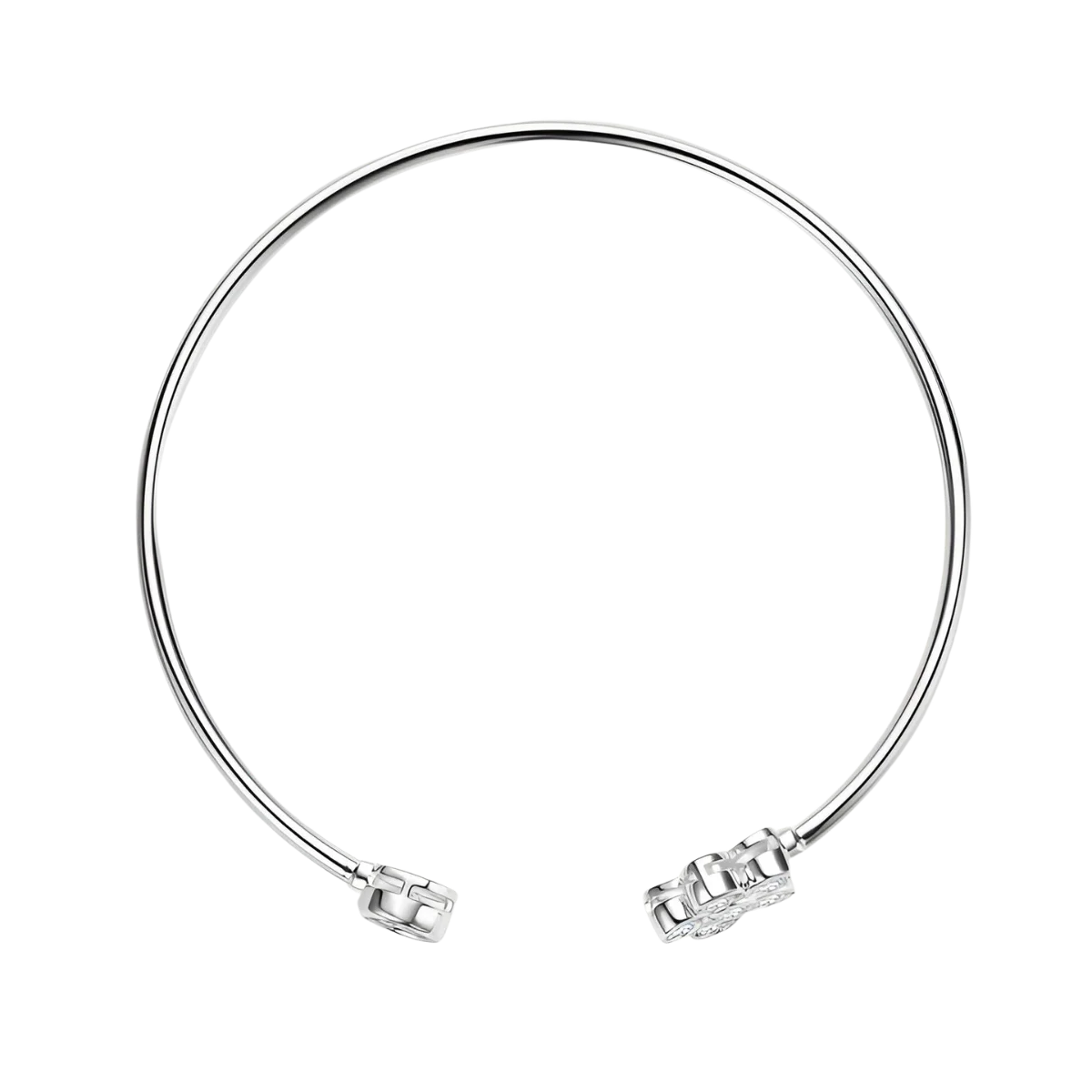 Vergoldetes Silberarmband Blume Moissanite