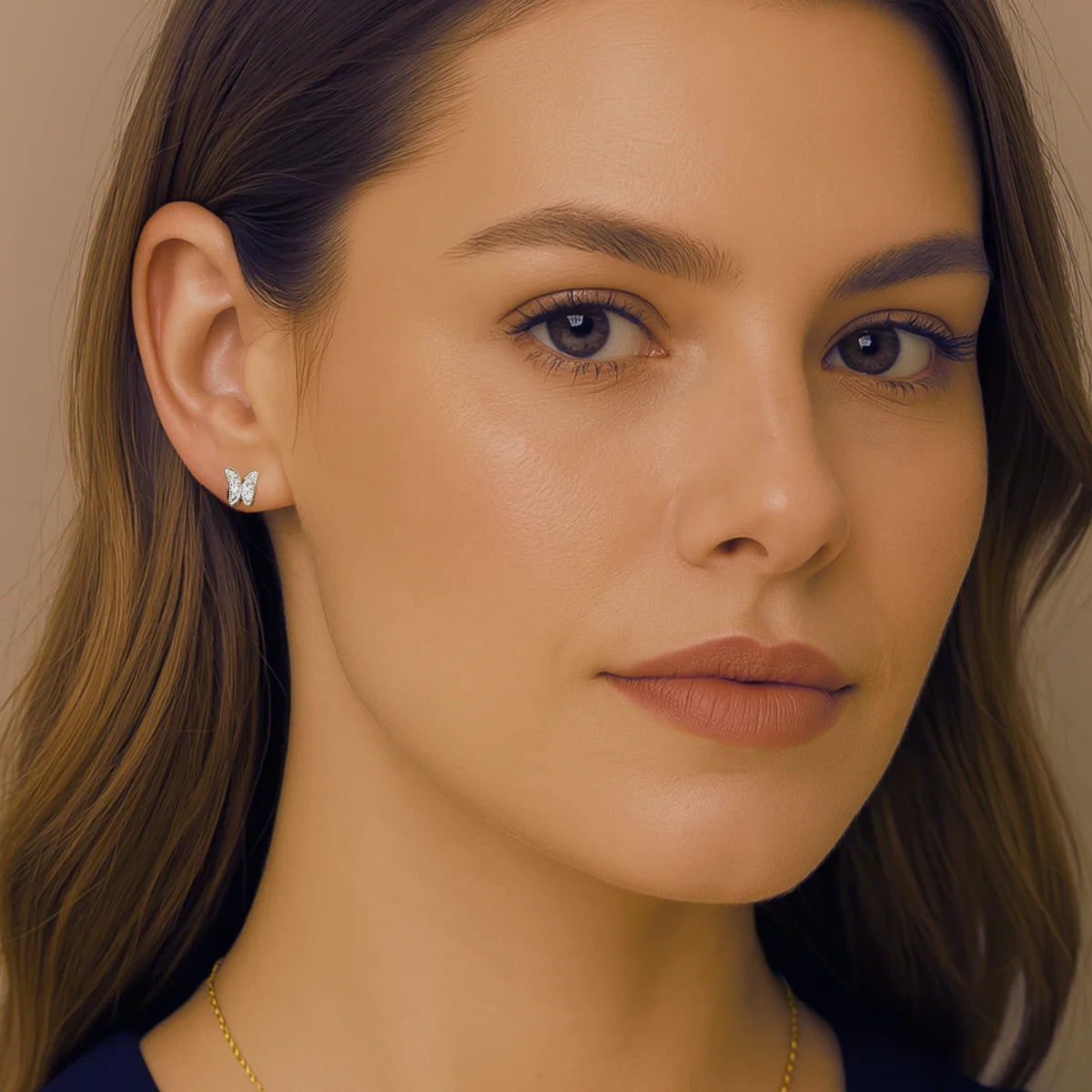 Women's earring 925 silver butterfly