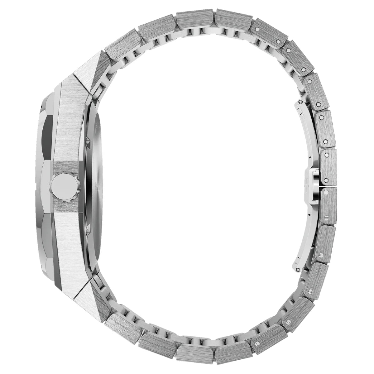 Herren Automatikuhr mit Sternenhimmel-Zifferblatt Frosted Silber
