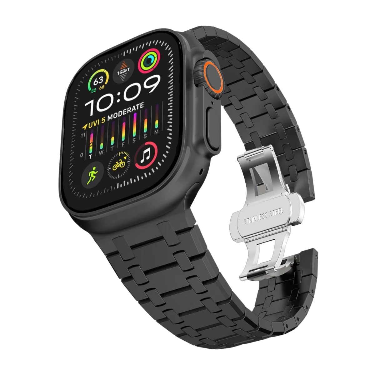 Premium Armband für Apple Watch AP Schwarz #03