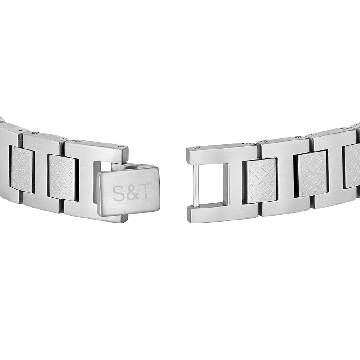 Herren Edelstahl Armband Silber
