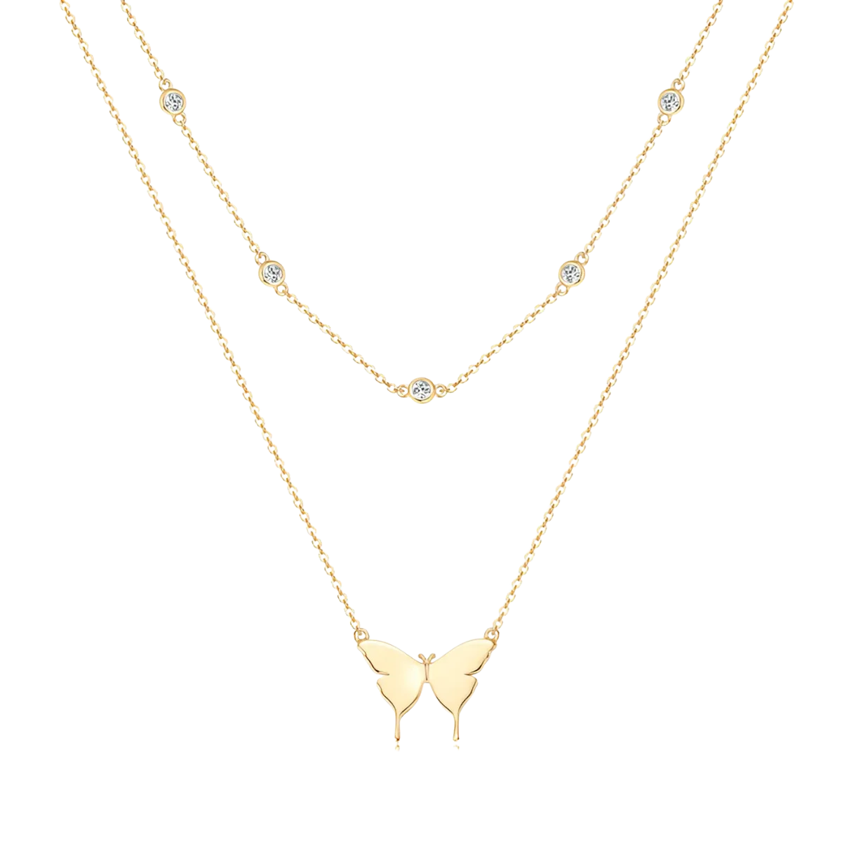 Women's butterfly necklace made of 925 silver