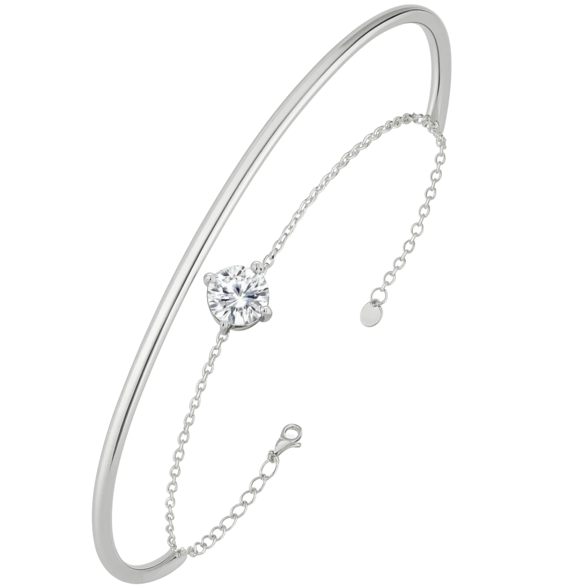 Damen Silberarmband 1ct Moissanite