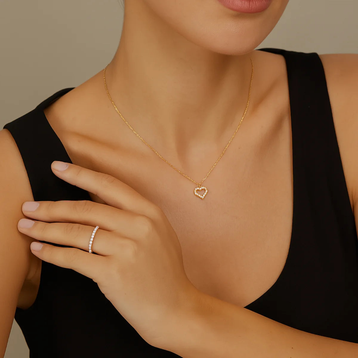 Silber Damenring mit voll Moissanite