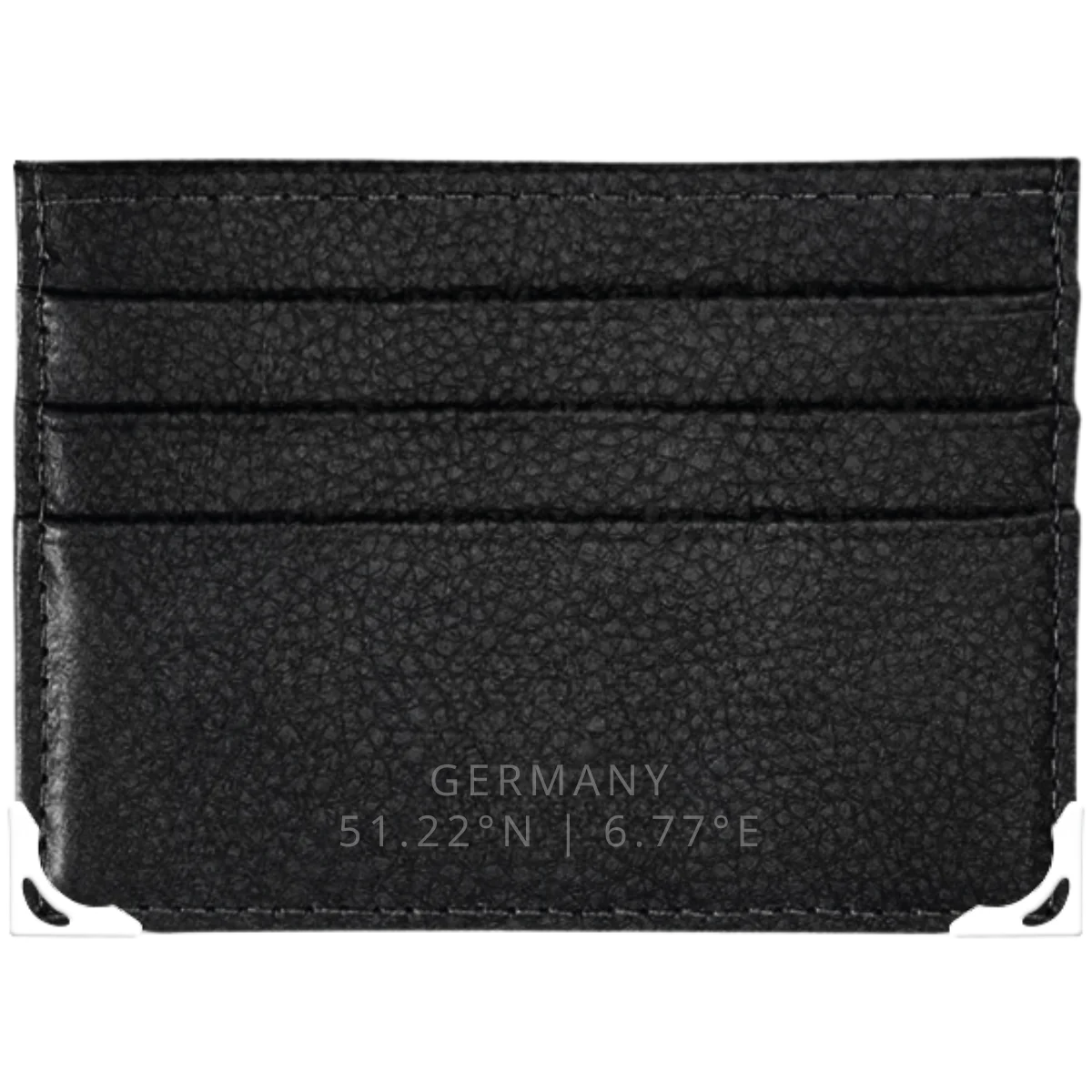 Cardholder Leather Stainless Steel Corners - Slim Wallet Credit Card Case