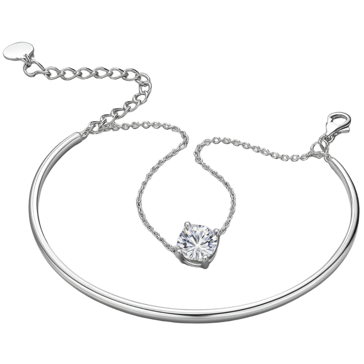 Damen Silberarmband 1ct Moissanite