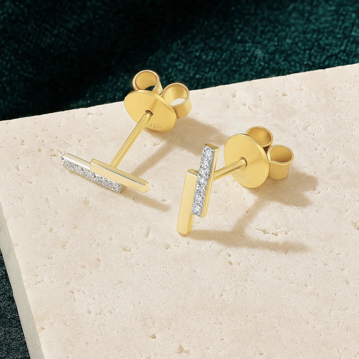 Women's earrings 925 silver stud earrings 14k gold-plated