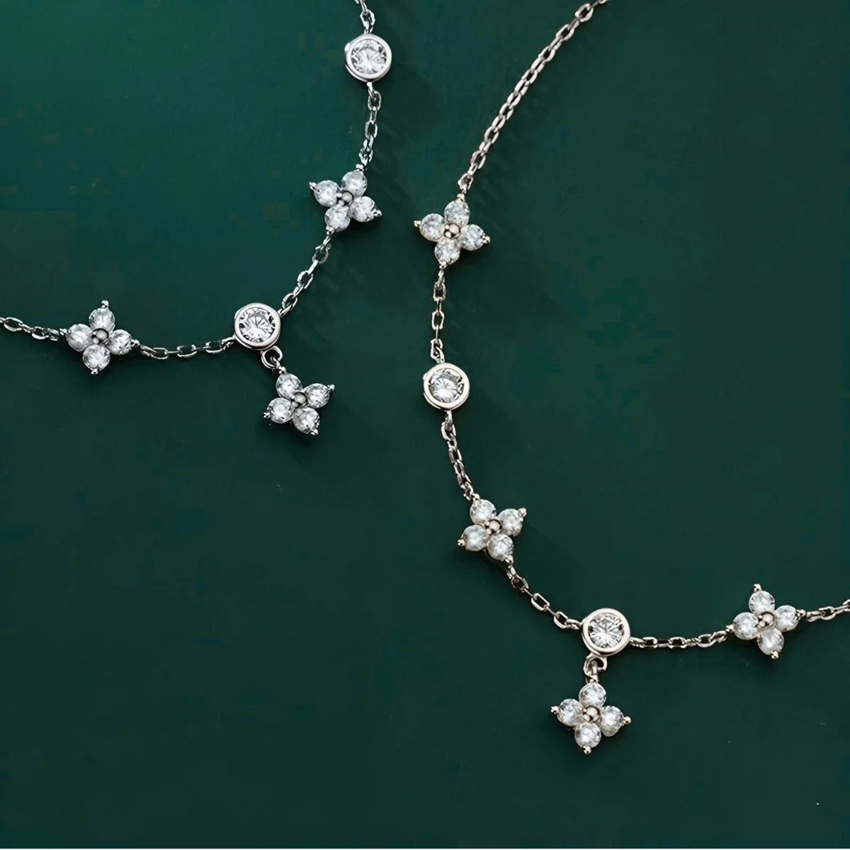 Ladies silver bracelet filigree 925 silver moissanite