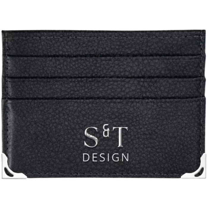 Leder Cardholder mit Edelstahl-Ecken
