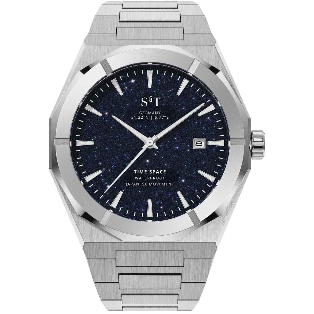 Herrenuhr aus Edelstahl Silber