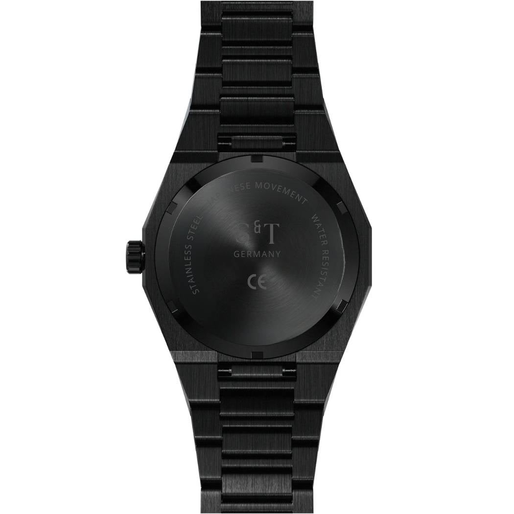 Frosted Herrenuhr Edelstahl Schwarz