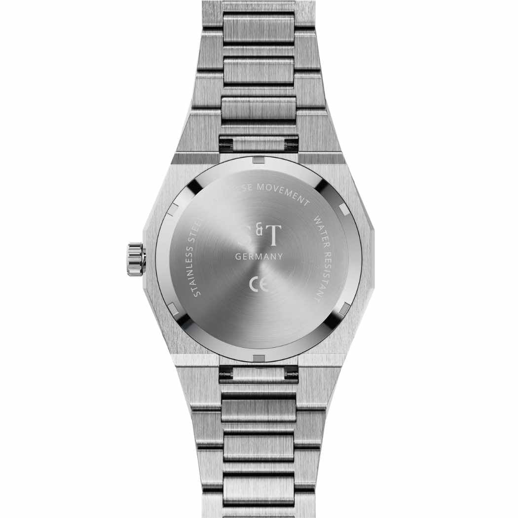 Frosted Herrenuhr Edelstahl Silber