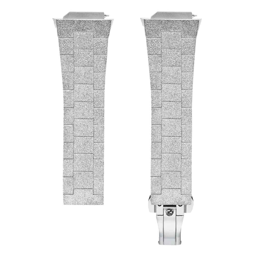 Frosted Herrenuhr Edelstahl Silber