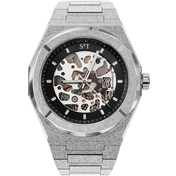 Frosted Skelett Herrenuhr TIME SPACE