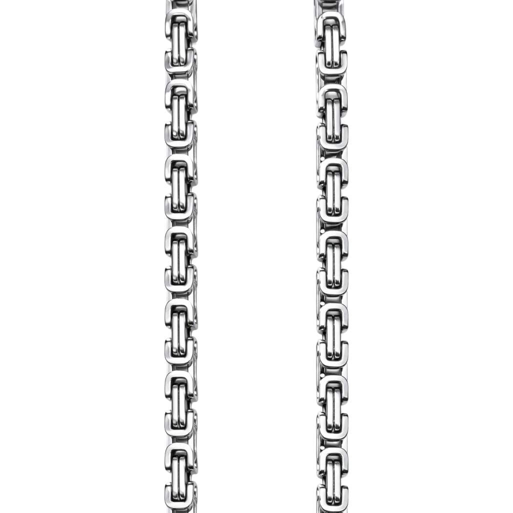 Herren Königskette Edelstahl Silber 60 cm
