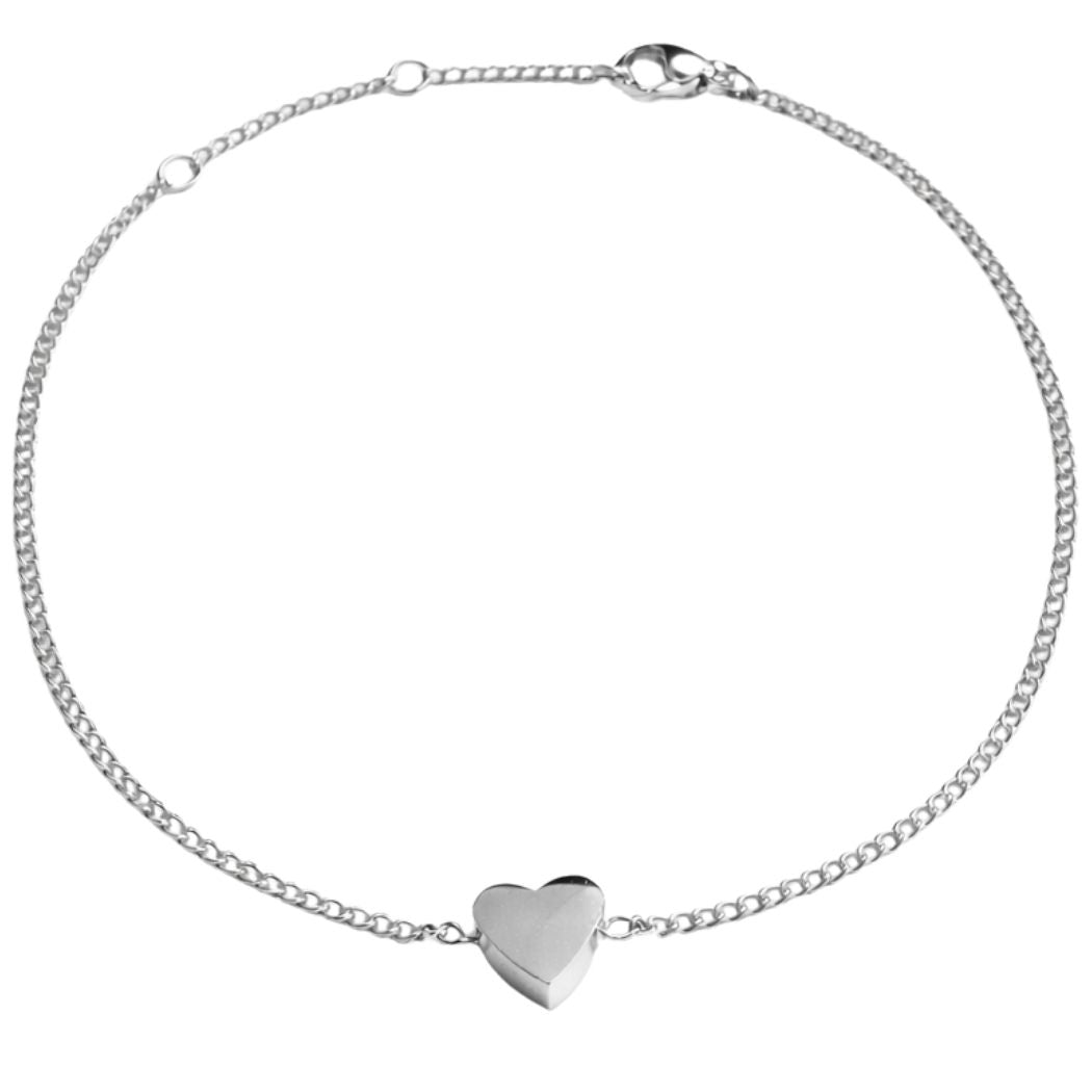 Herz Armband Damen Edelstahl Silber