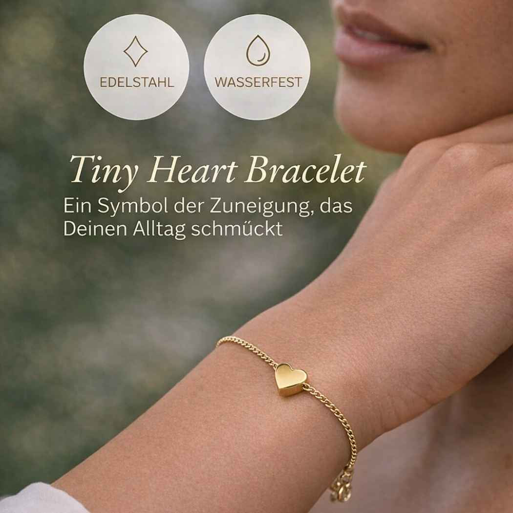 Herz Armband Damen Edelstahl Gold
