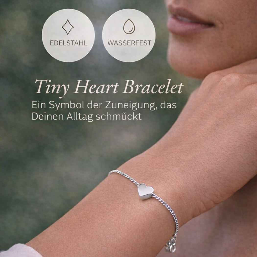 Herz Armband Damen Edelstahl Silber