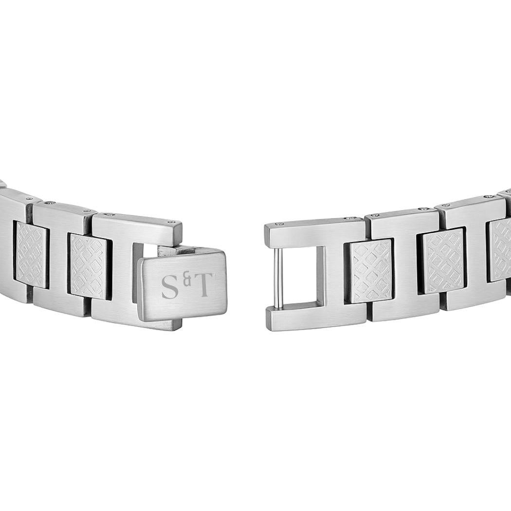 Massives Herren Edelstahlarmband 316L Silber