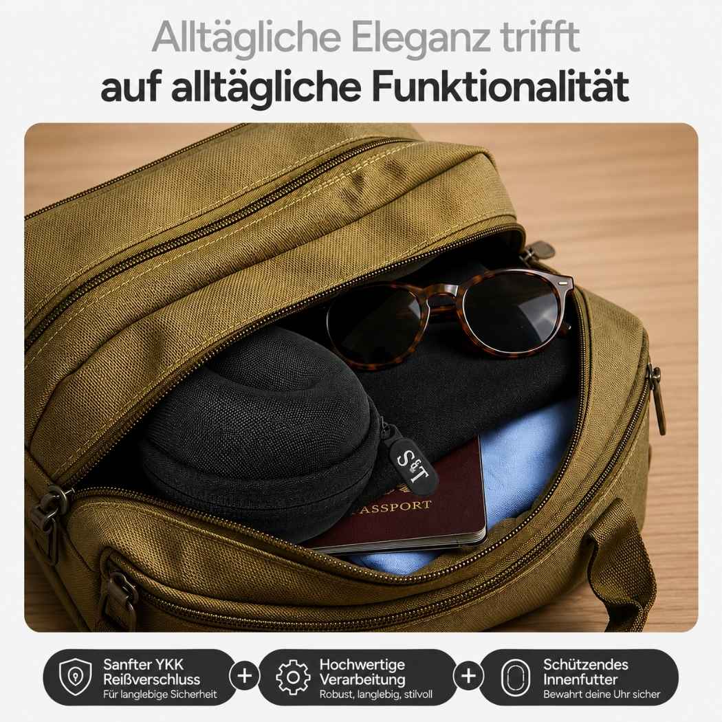 Reise-Uhrenetui mit Hartschale