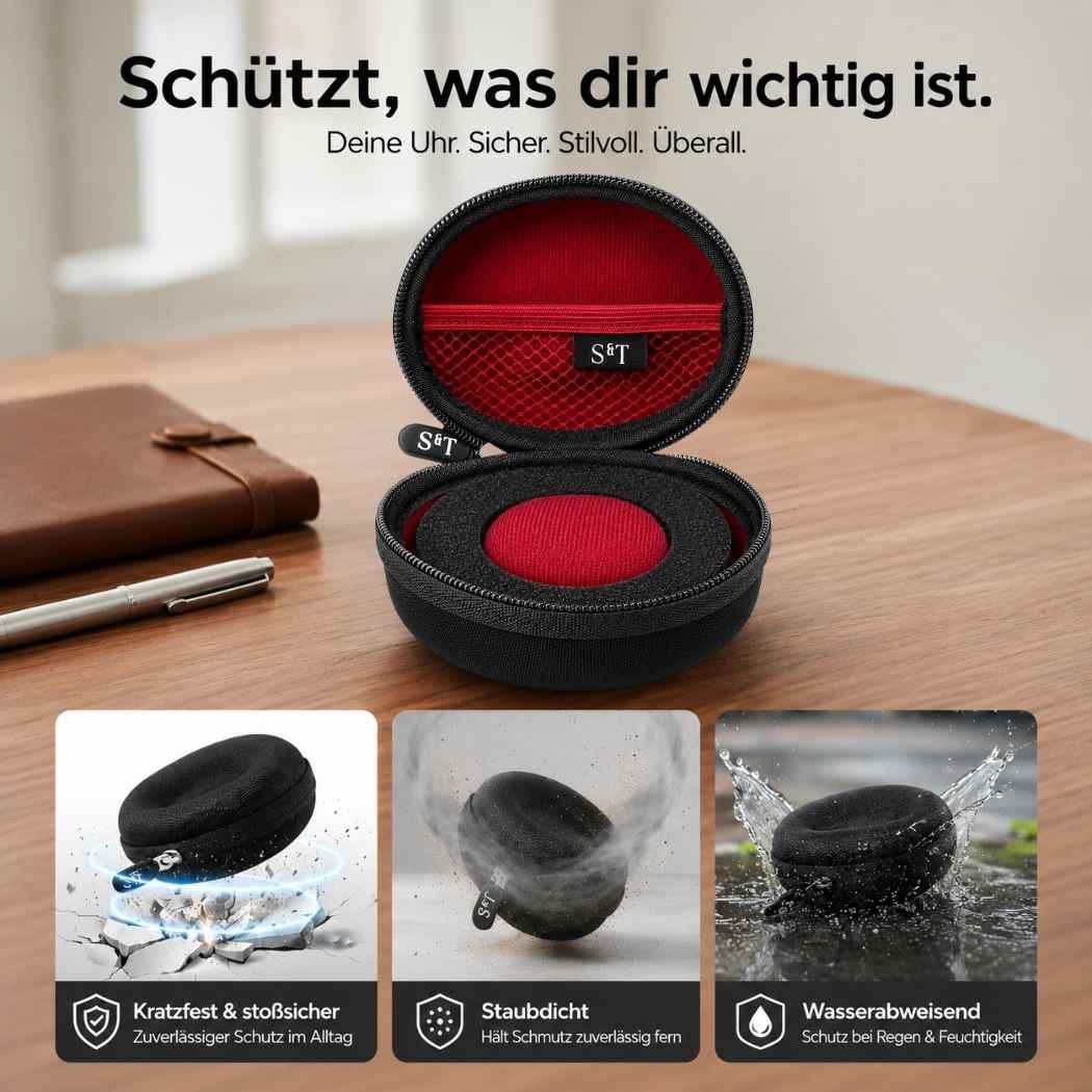 Reise-Uhrenetui mit Hartschale