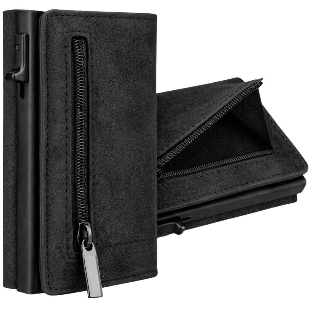 RFID Brieftasche Herren Slim Wallet Wildleder Optik