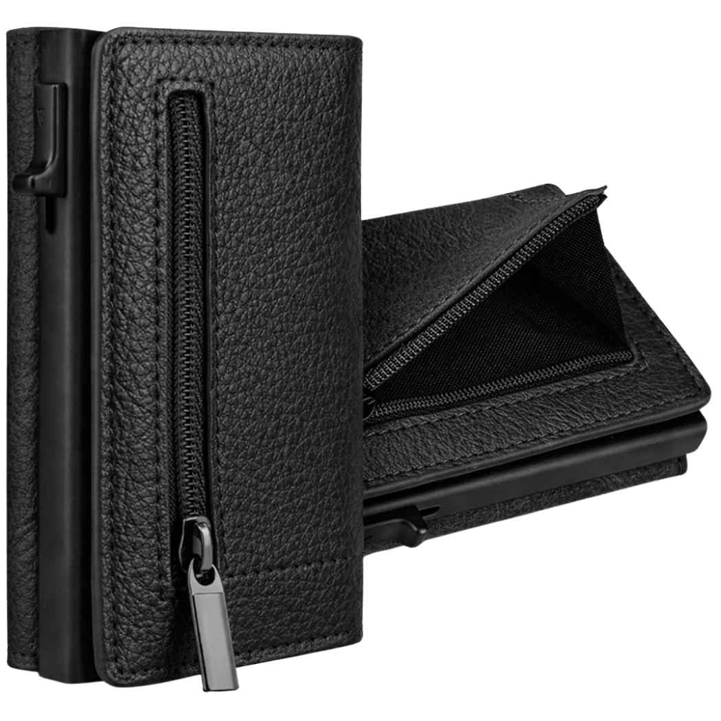 RFID Brieftasche Herren Slim Wallet Schwarz