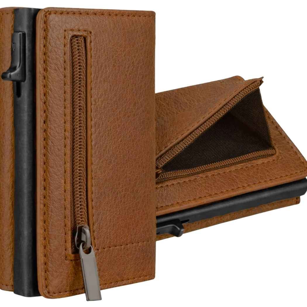 RFID Brieftasche Herren Slim Wallet Braun