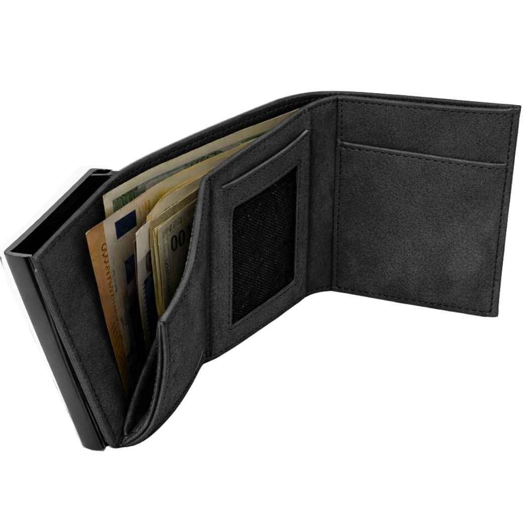 RFID Brieftasche Herren Slim Wallet Wildleder Optik