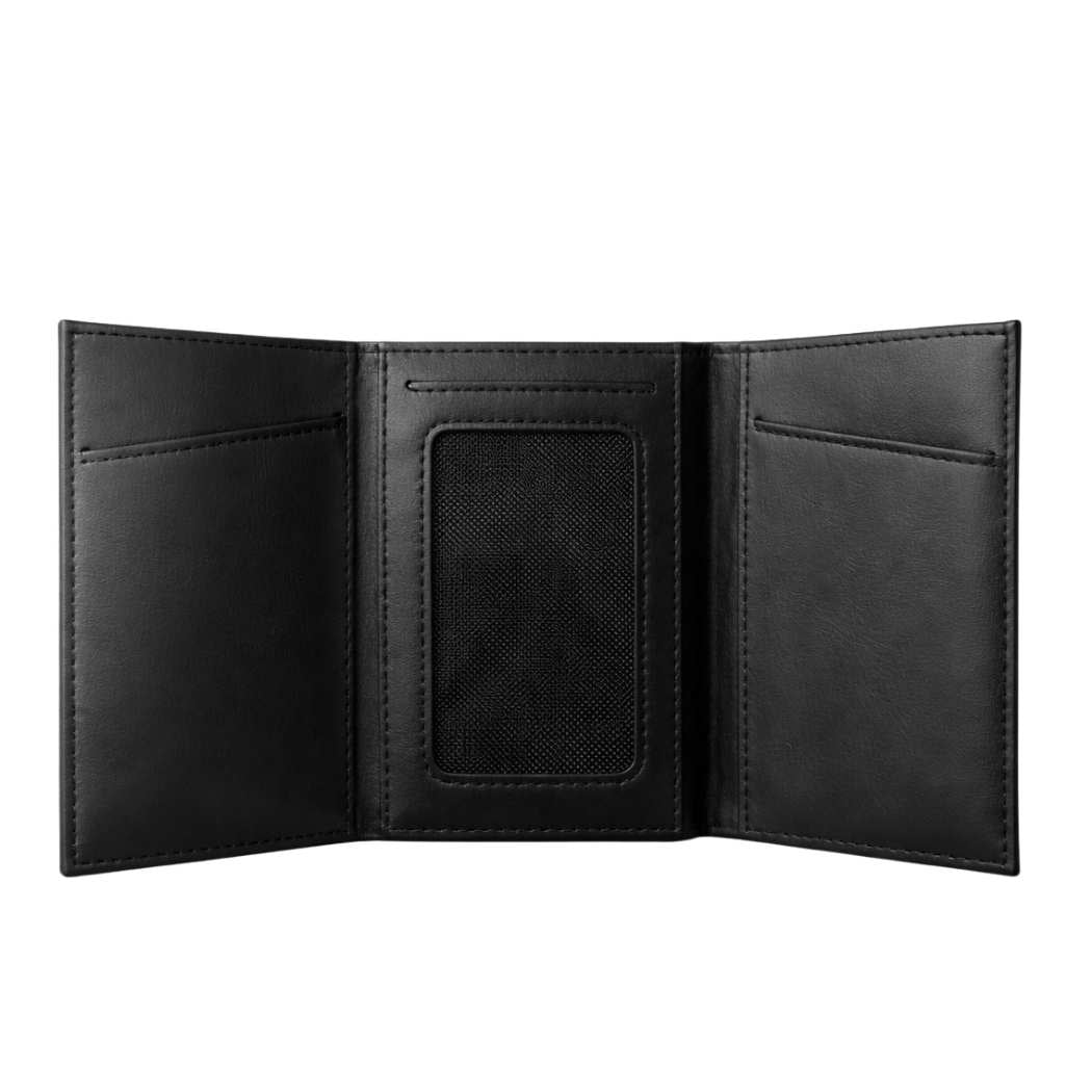 RFID Brieftasche Herren Slim Wallet Schwarz Matt