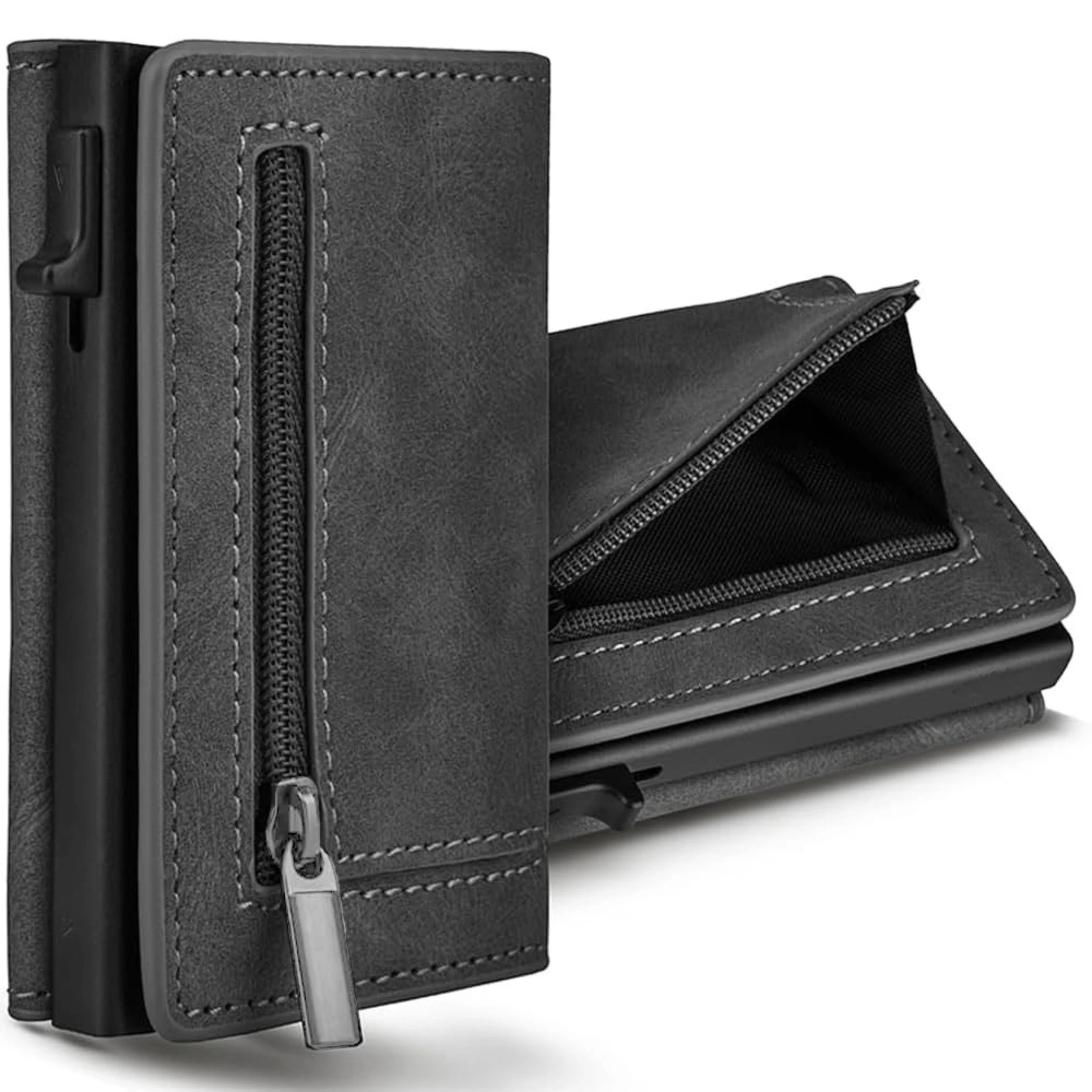 S&T Design Brieftasche RFID Blocker Cardholder Wildleder